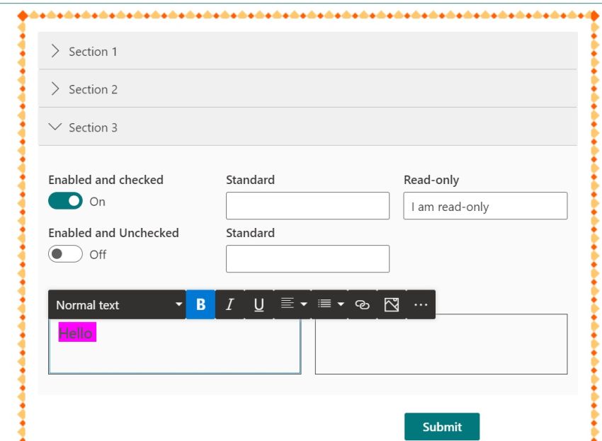Implementation of office ui grid